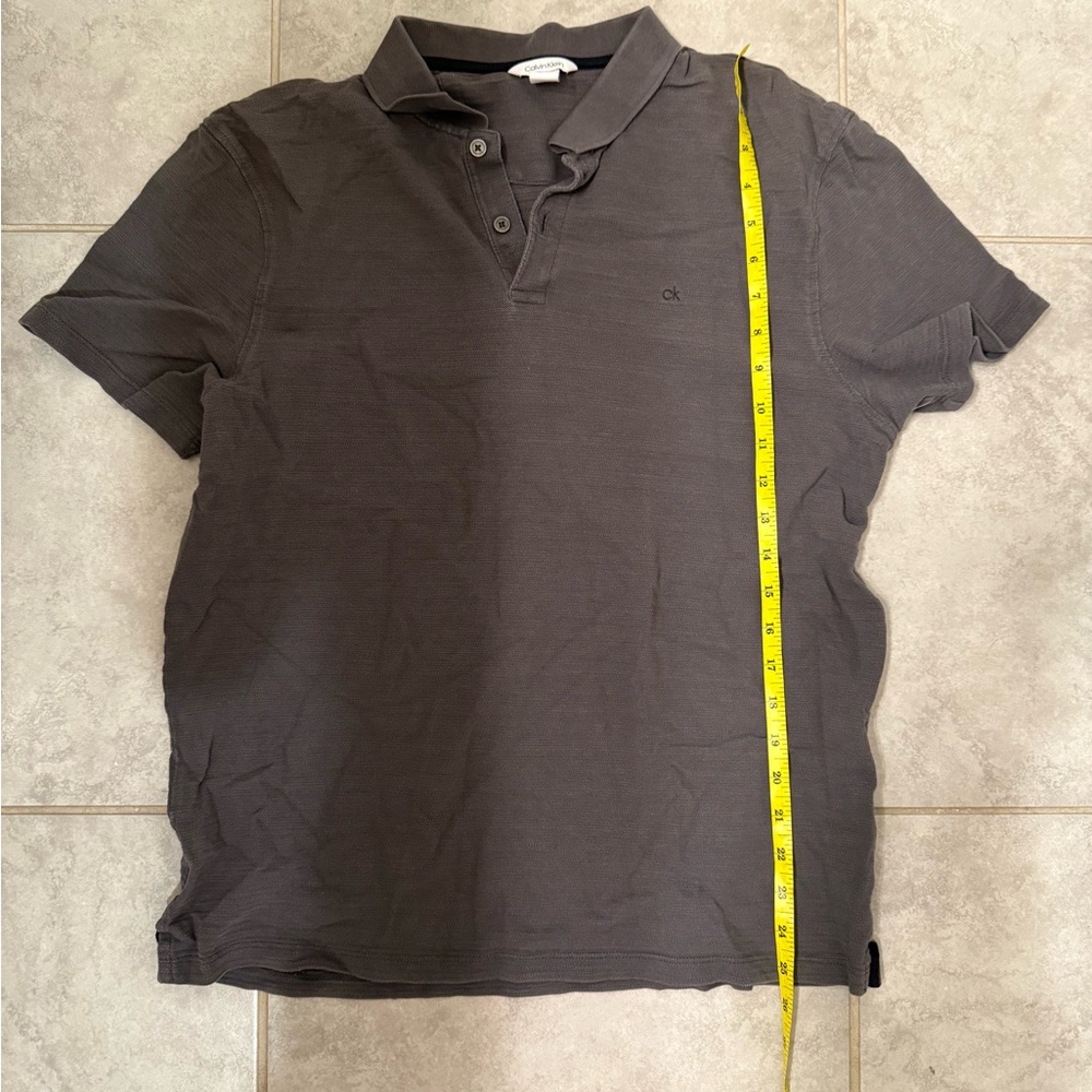 Men's Regular-Fit Smooth Cotton Monogram Logo Polo Shirt M Size